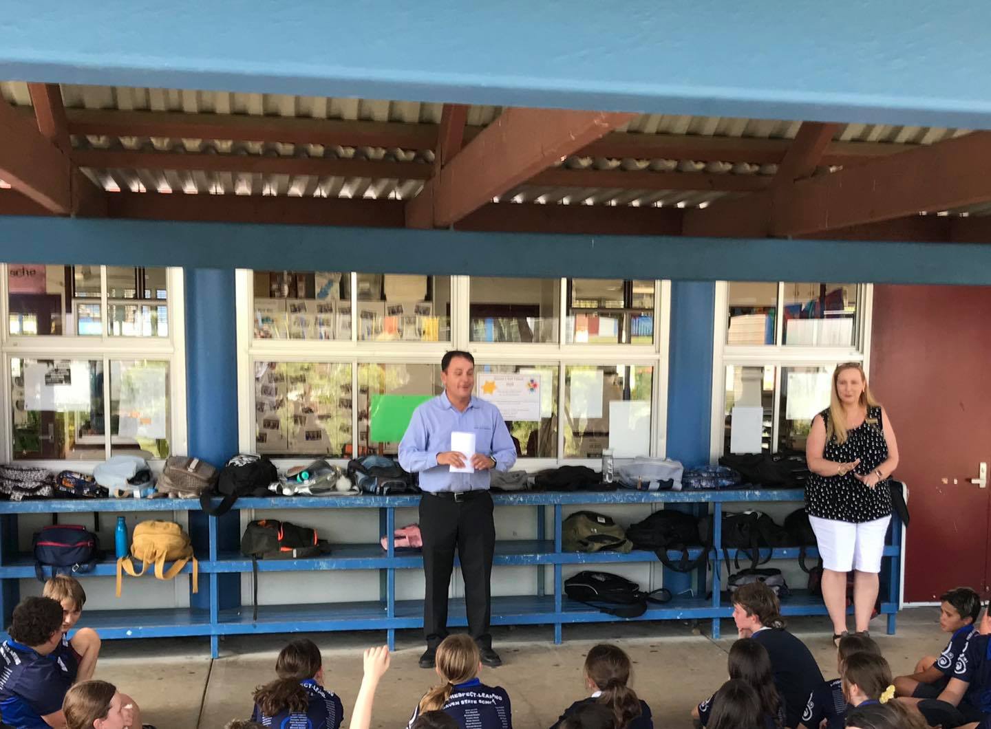 Question time at Gaven State School.